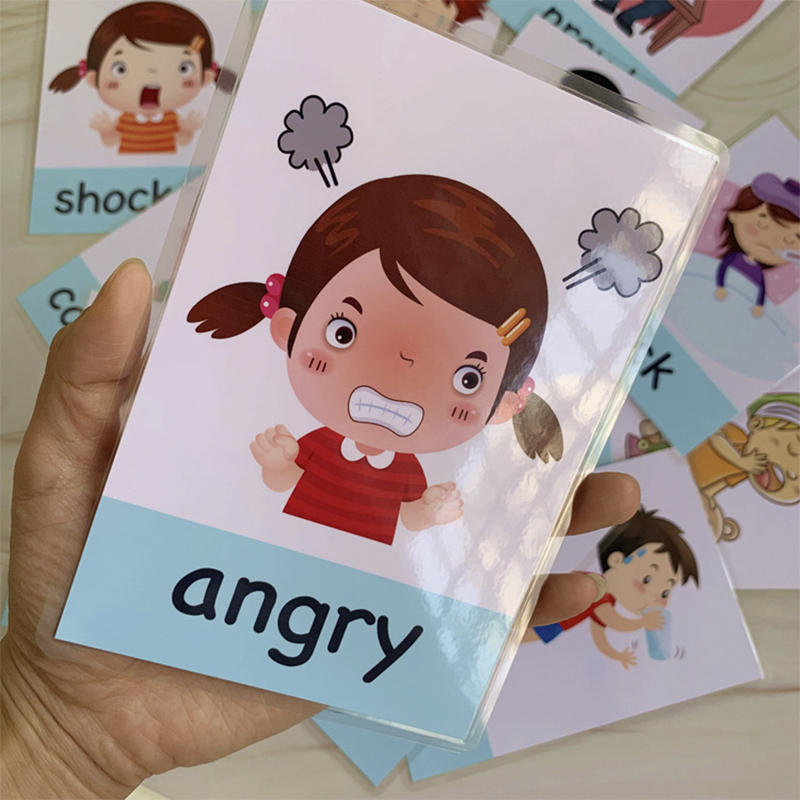 Kids Educational Games Learn English - Carte d'apprentissage Montessori pour bébé, cartes