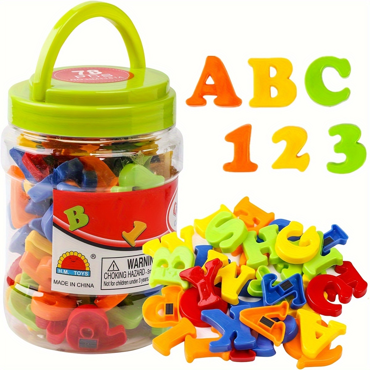 Kids Education Alphabet Numbers - 78 pièces lettres magnétiques chiffres Alphabet,