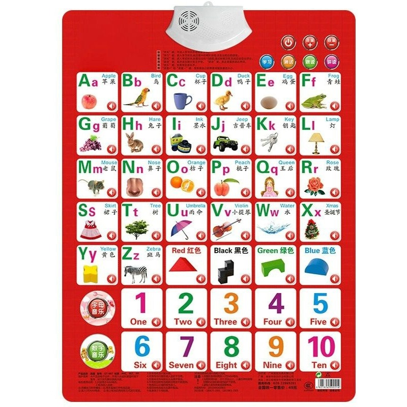 Kids Education Alphabet Numbers - Apprendre les chiffres Alphabet carte livre