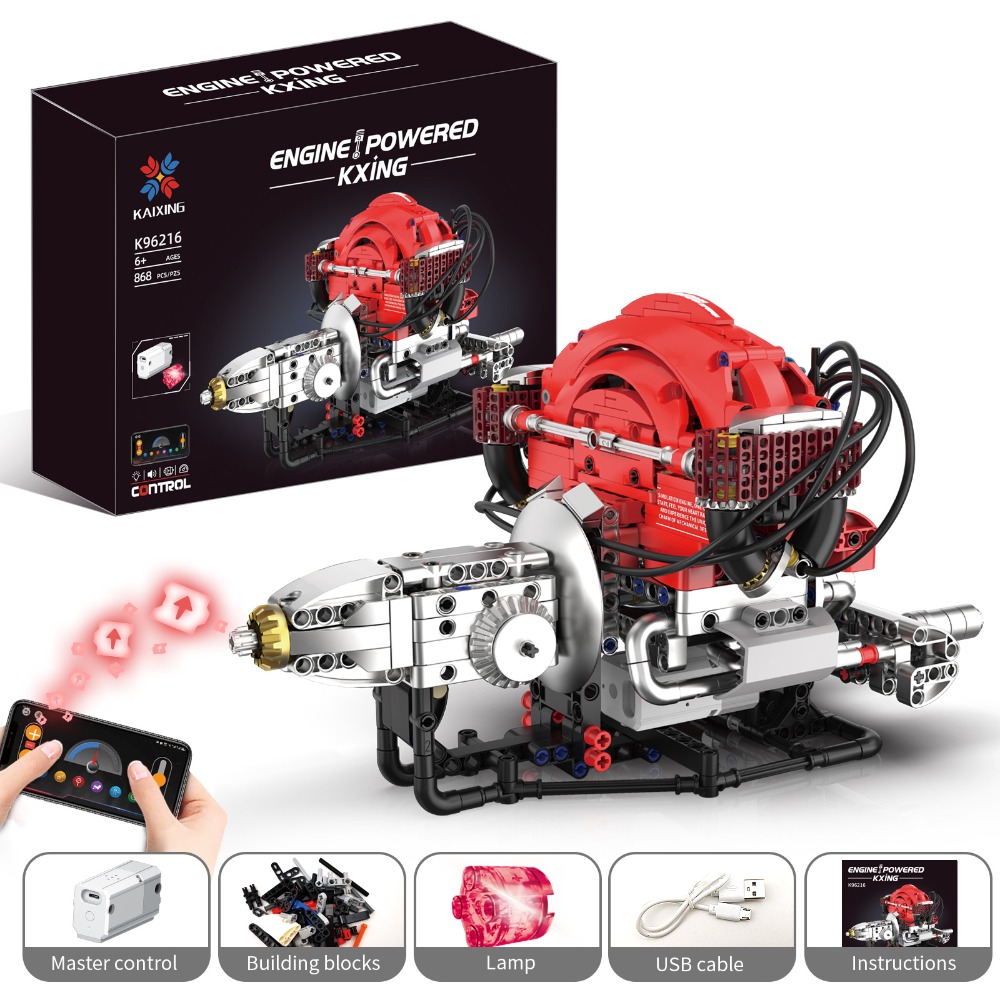 Kids Education App Free - K96216 868 pièces blocs de moteur