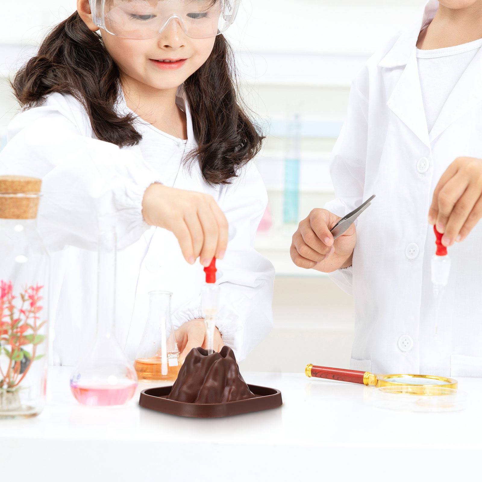 Science Kit Volcano - Kit de 10 moules volcaniques pour
