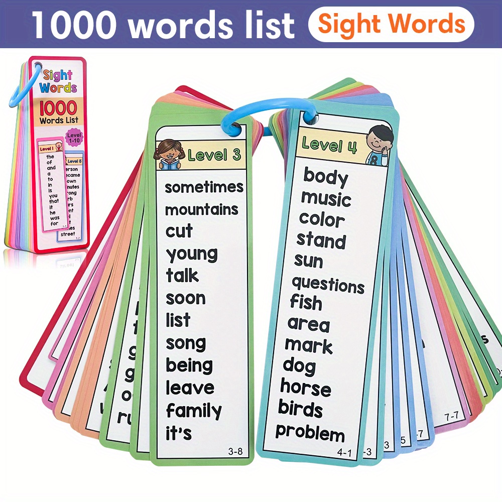 Kids Educational Games Learn English - Cartes Flash de 1000 mots de