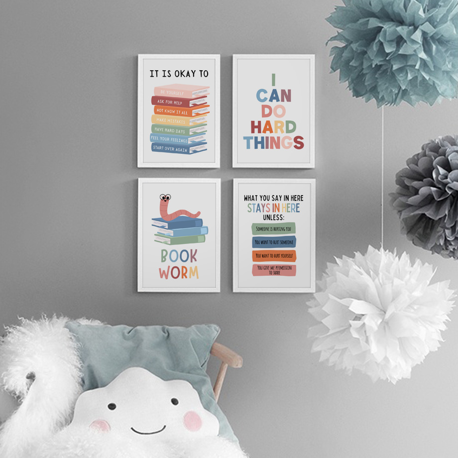 Kids Education Motivation - Affiches et impressions murales sur toile
