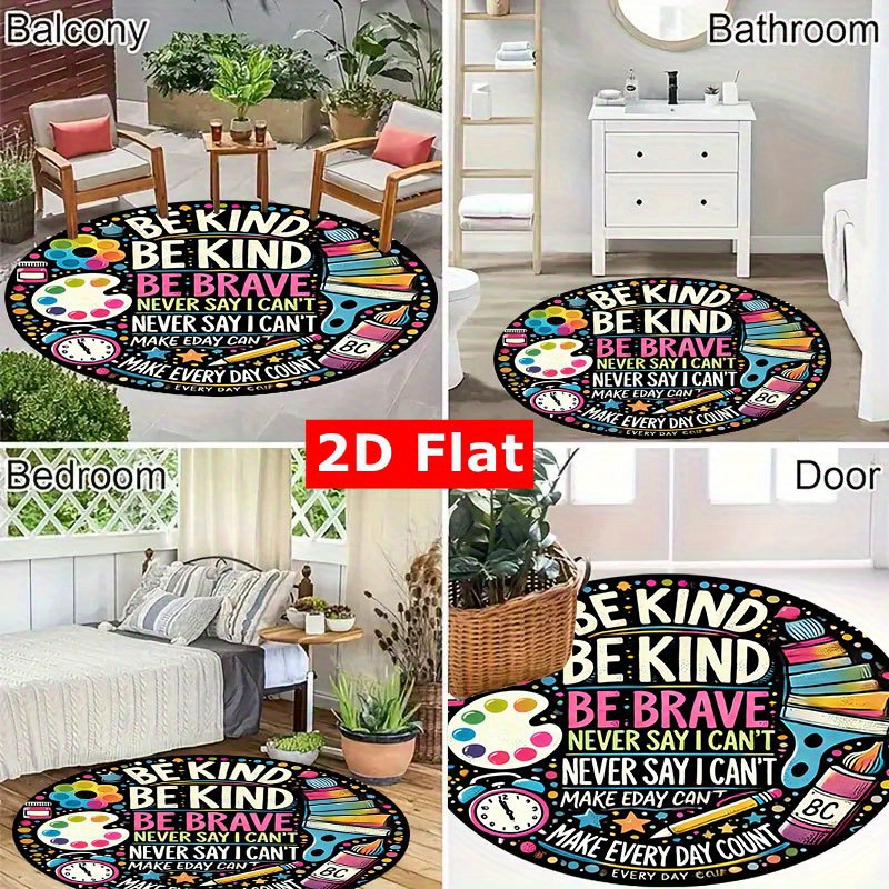 Tapis rond en flanelle avec ci - Kids Education Motivation avis et prix