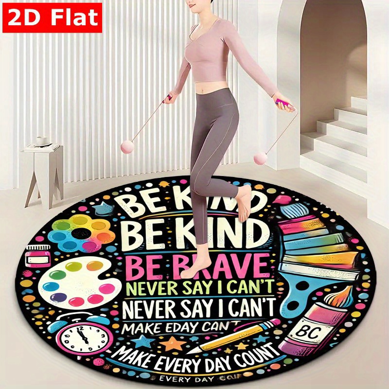 Tapis rond en flanelle avec ci - Kids Education Motivation avis et prix