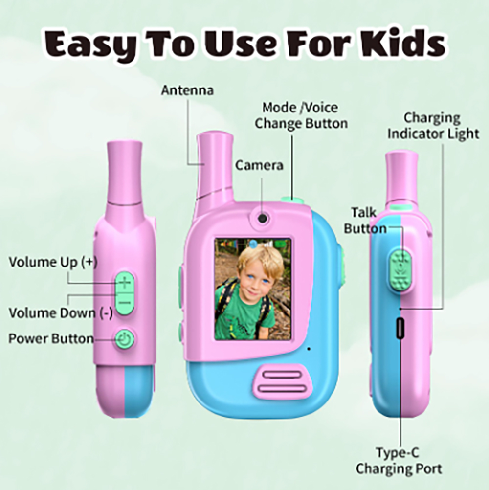 Lot de 2 talkies-walkies vidéo - Kids Education Video avis et prix