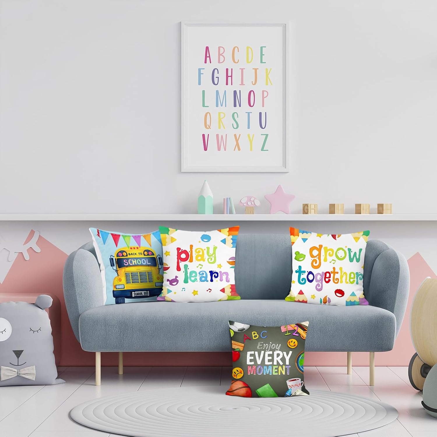 Lot de 4 Housses de Coussin Dé - Kids Education Motivation avis et prix