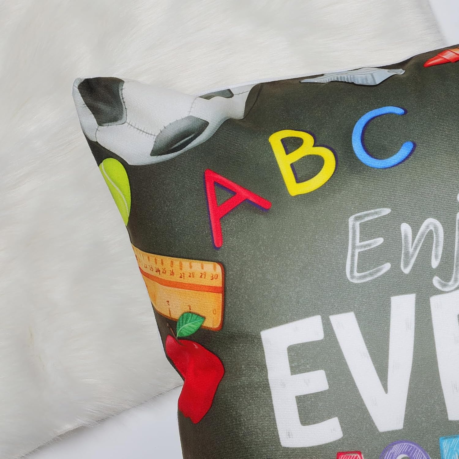 Lot de 4 Housses de Coussin Dé - Kids Education Motivation avis et prix